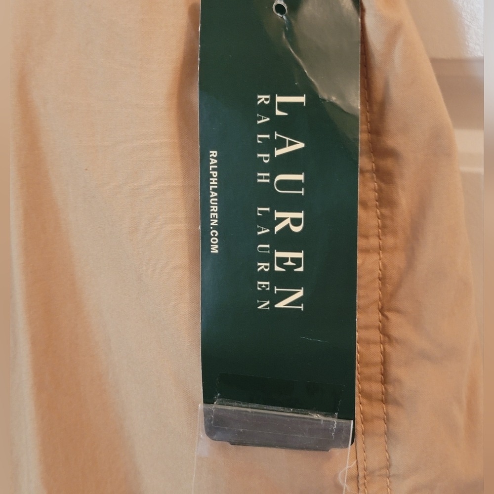 NWT Lauren Ralph Lauren Tan Wide-Leg Drawstring Pants Size 6 - Picture 7 of 11